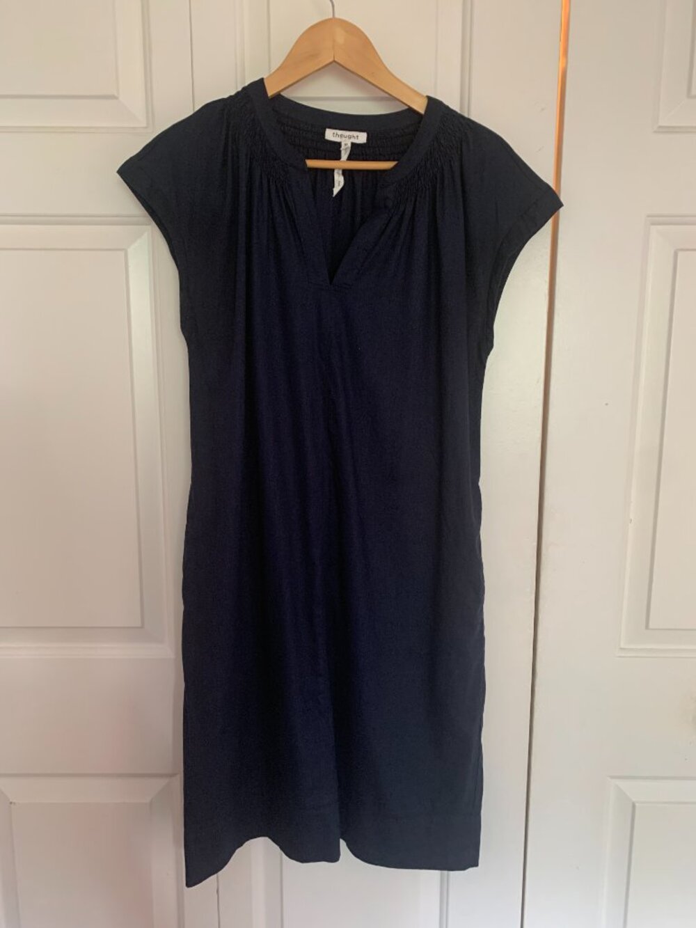 Lovely Blue Hemp/Organic Cotton Dress - Thought Co.